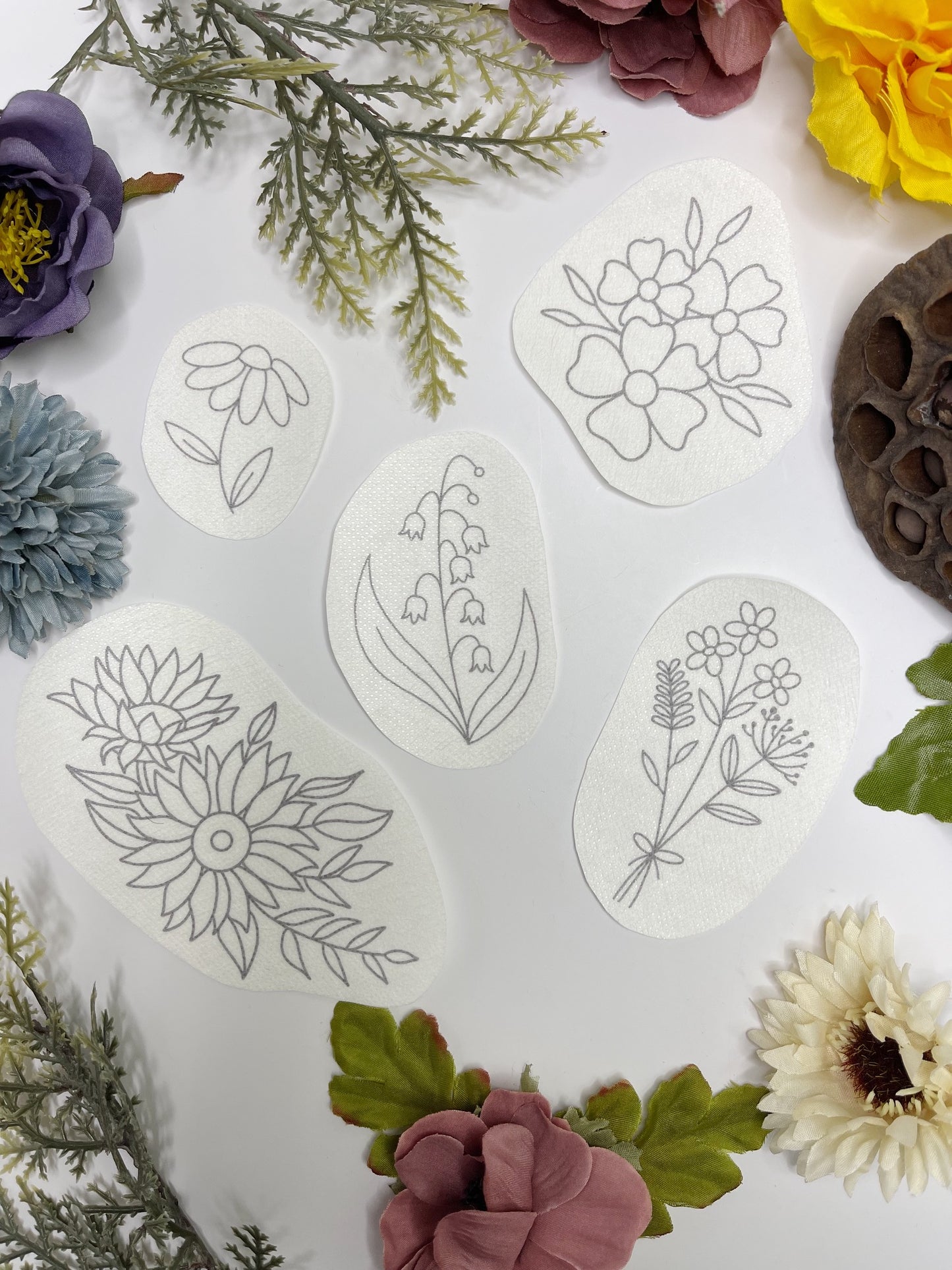Wildflower Whispers Stick & Stitch Embroidery Stabilizer - 5 Pack