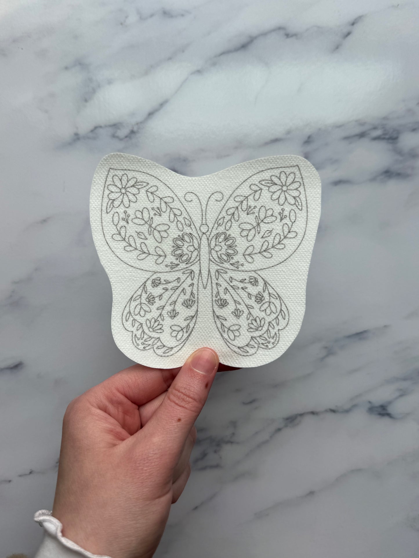 Folk Floral Butterfly DIY Sticker (XL)