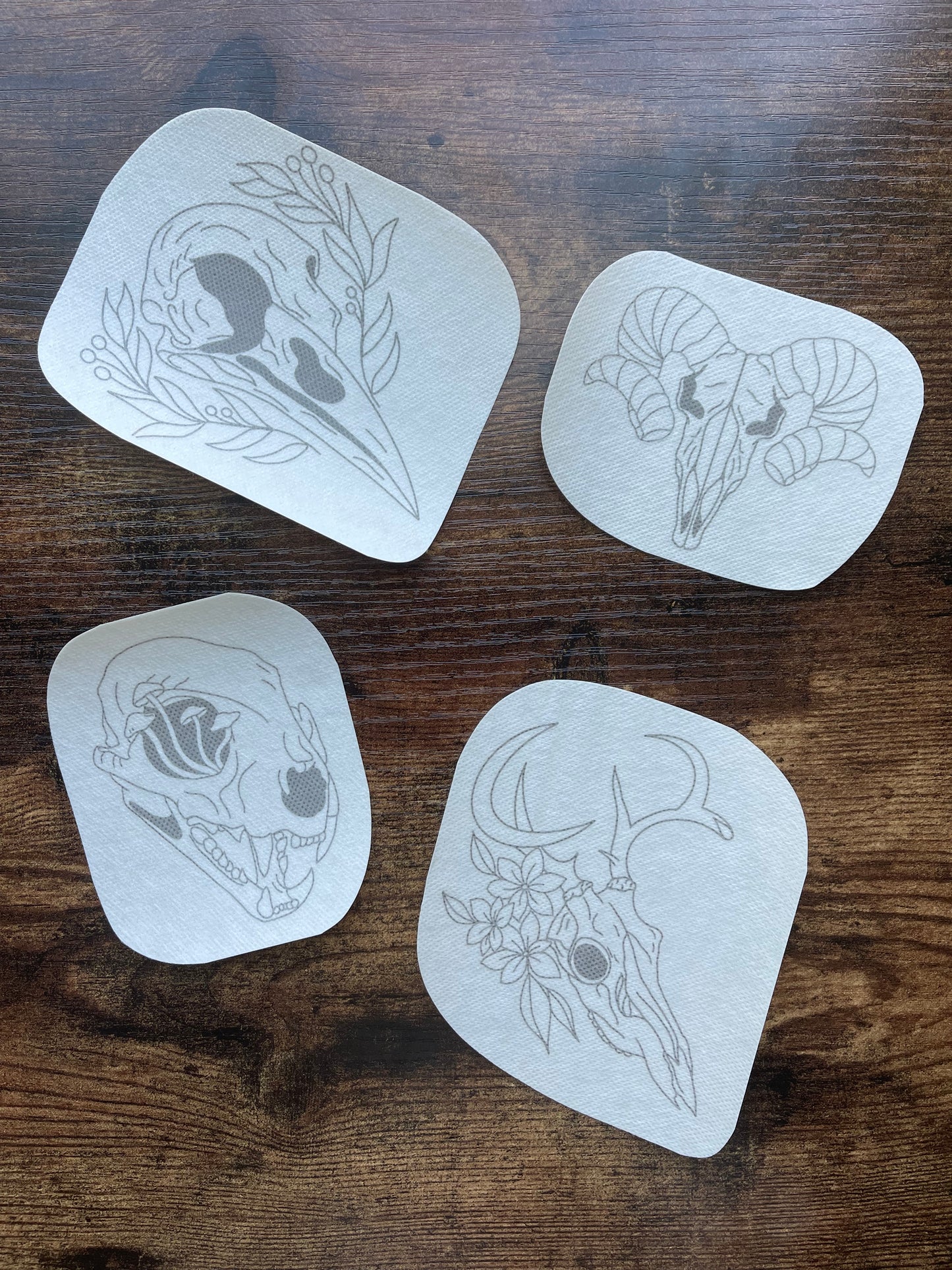 Bones & Beasts Stick & Stitch Embroidery Stabilizer - 4 Pack