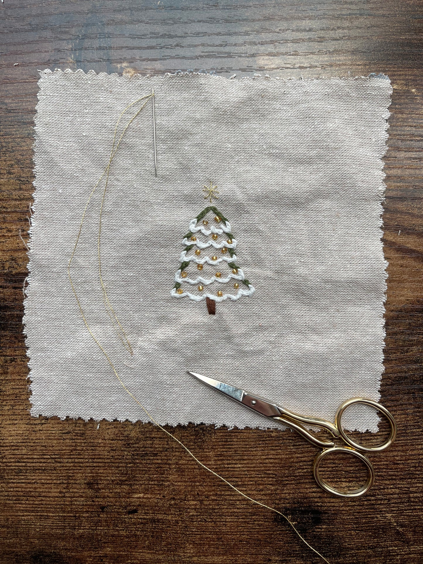 Christmas Tree Stick & Stitch Embroidery (3) Pack