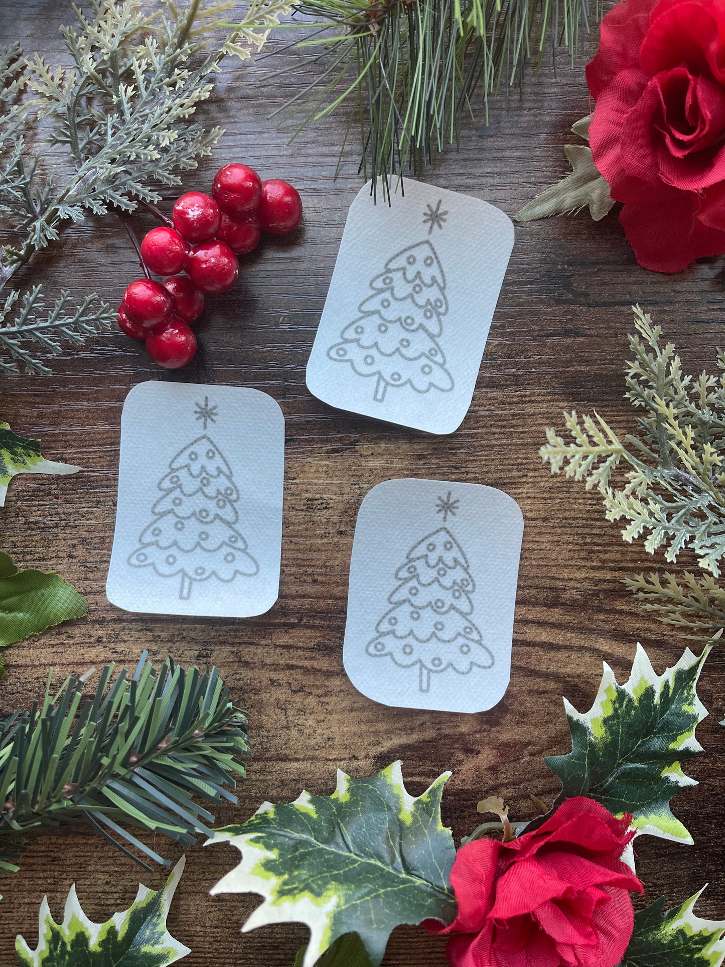 Christmas Tree Stick & Stitch Embroidery Stabilizer - 3 Pack