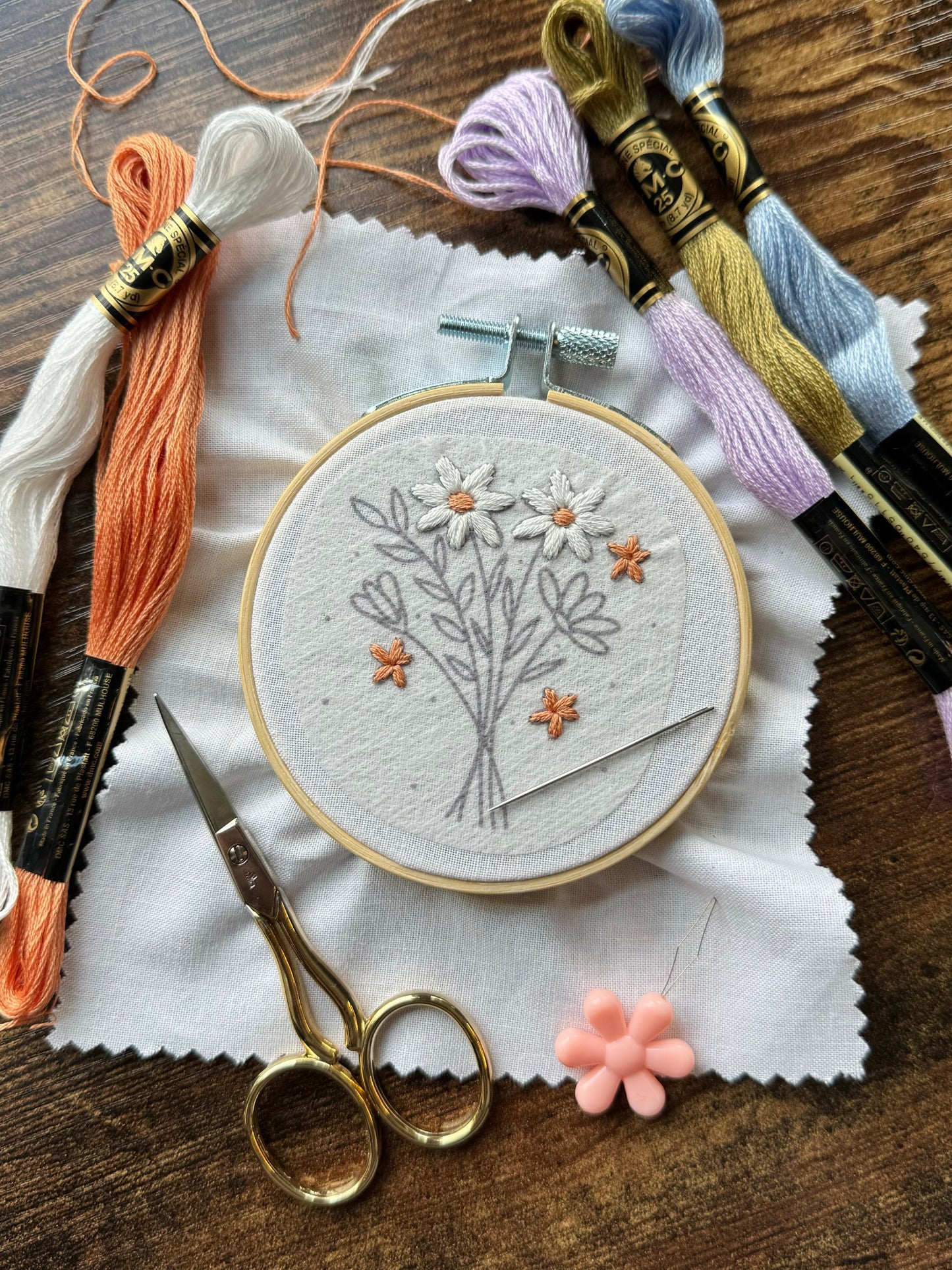 Whimsical Wildflowers Beginner Embroidery Kit