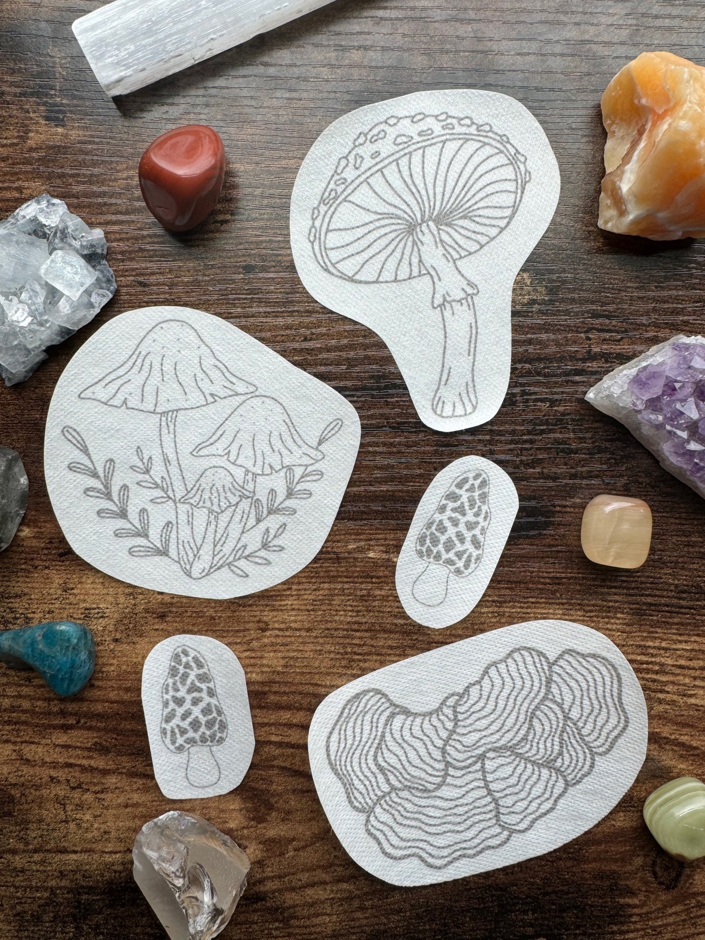Mushroom Medley Stick & Stitch Embroidery Stabilizer - 5 Pack