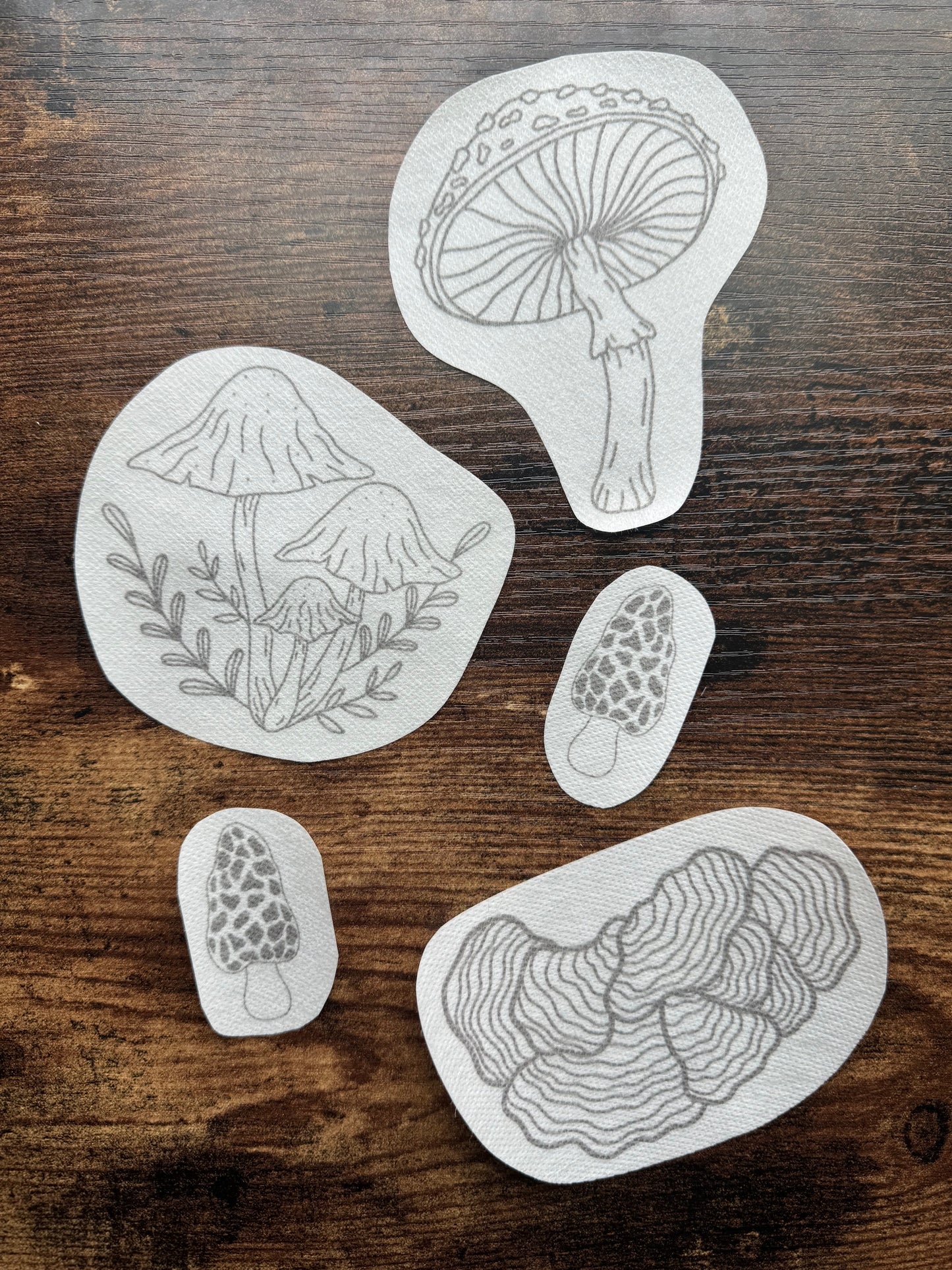 Mushroom Medley Stick & Stitch Embroidery Stabilizer - 5 Pack