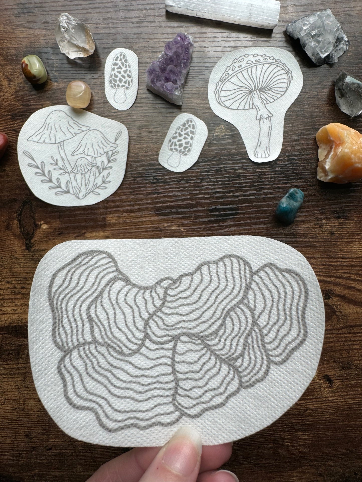 Mushroom Medley Stick & Stitch Embroidery Stabilizer - 5 Pack