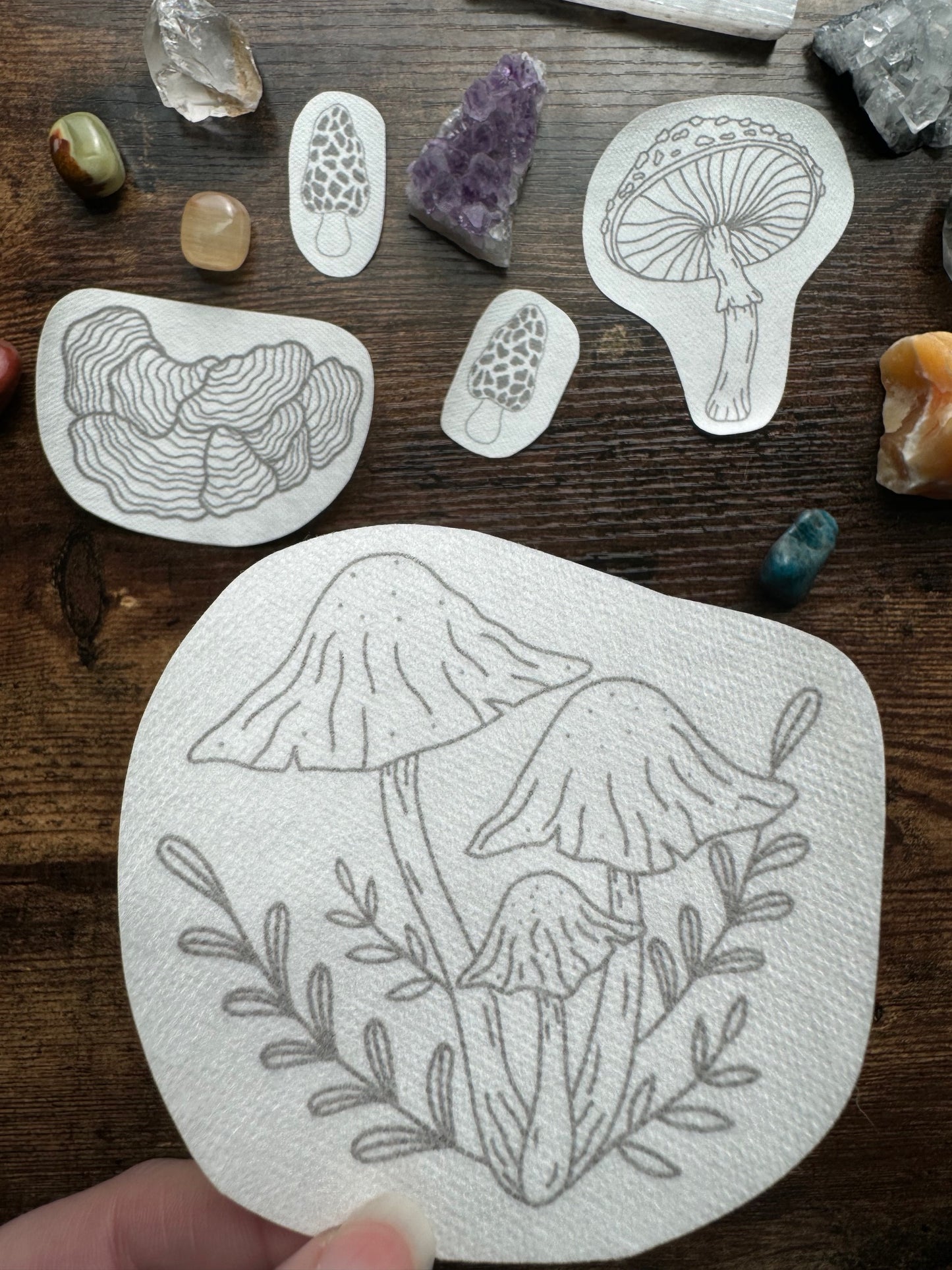 Mushroom Medley Stick & Stitch Embroidery Stabilizer - 5 Pack