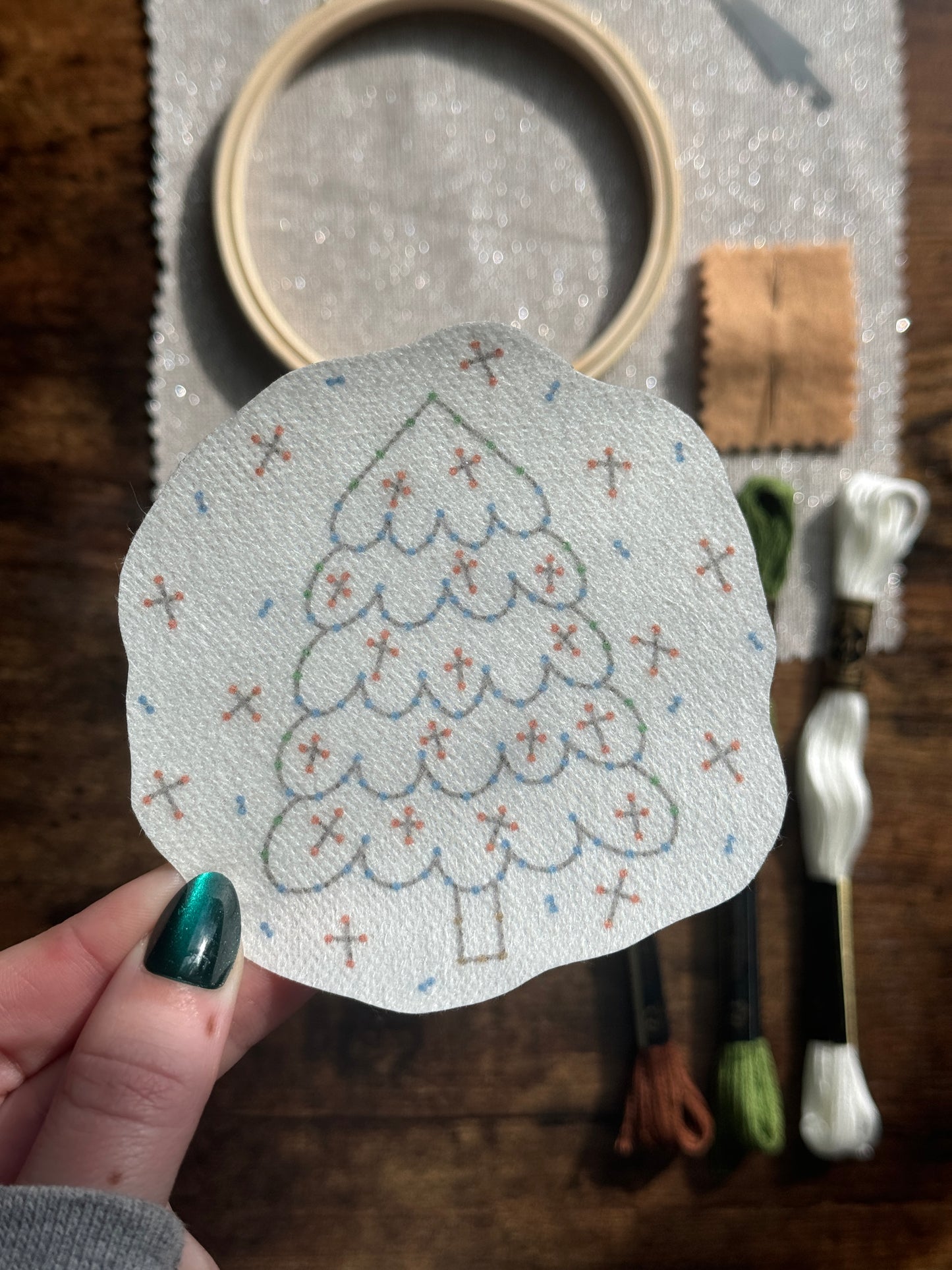 Frosted Pines Beginner Embroidery Kit