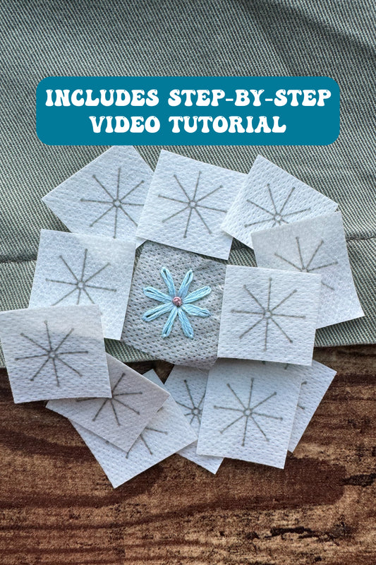 The Laziest Daisy Stick & Stitches - 12 Pack - Includes Video Tutorial