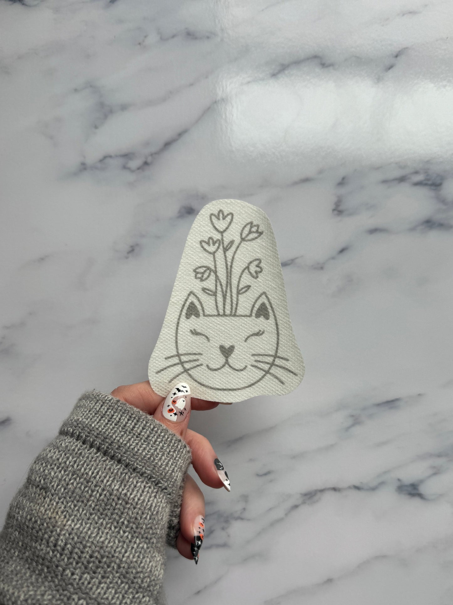 Flower Pothead Kitty DIY Sticker (M)