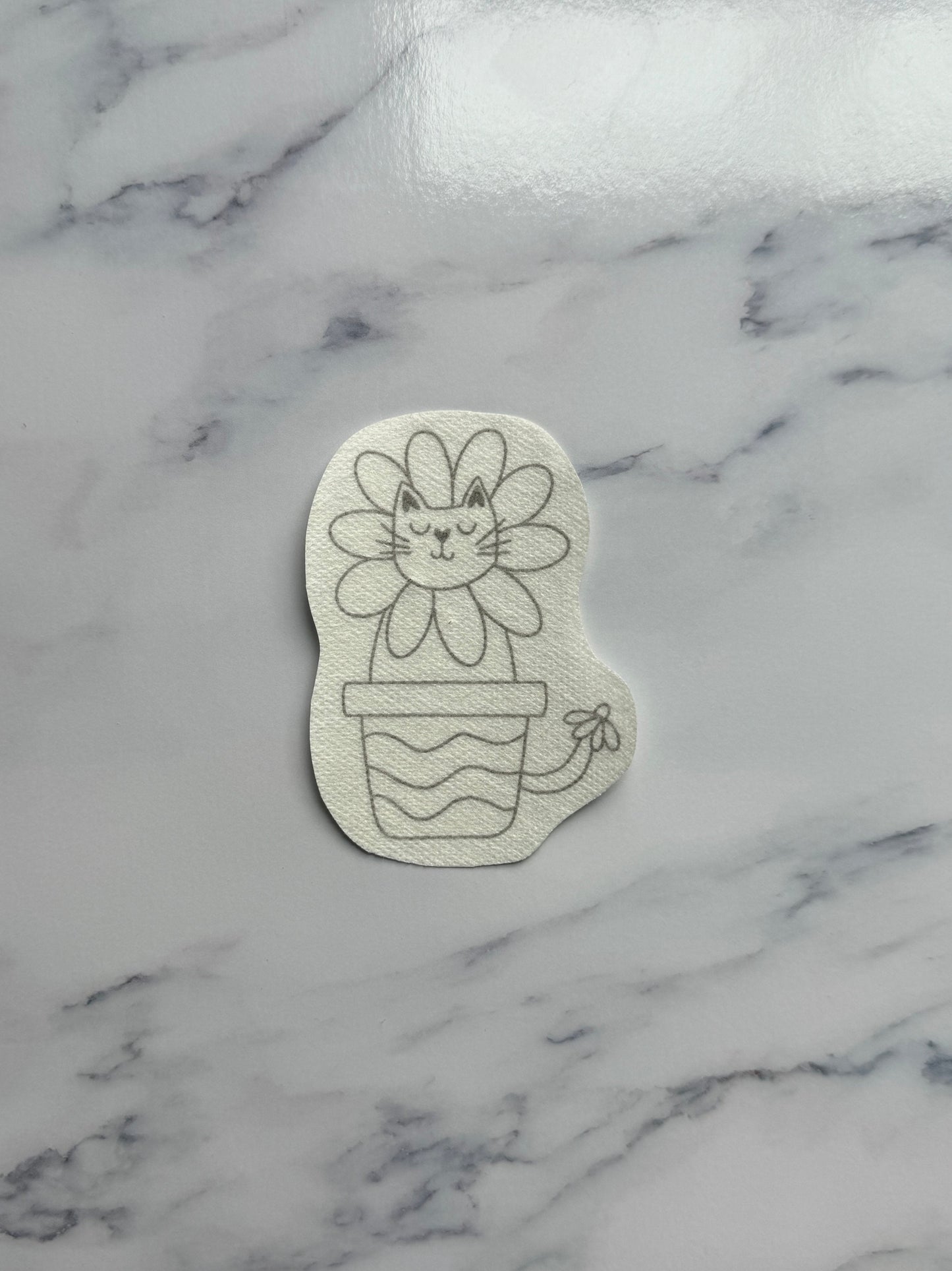 Flower Kitty DIY Sticker (M)