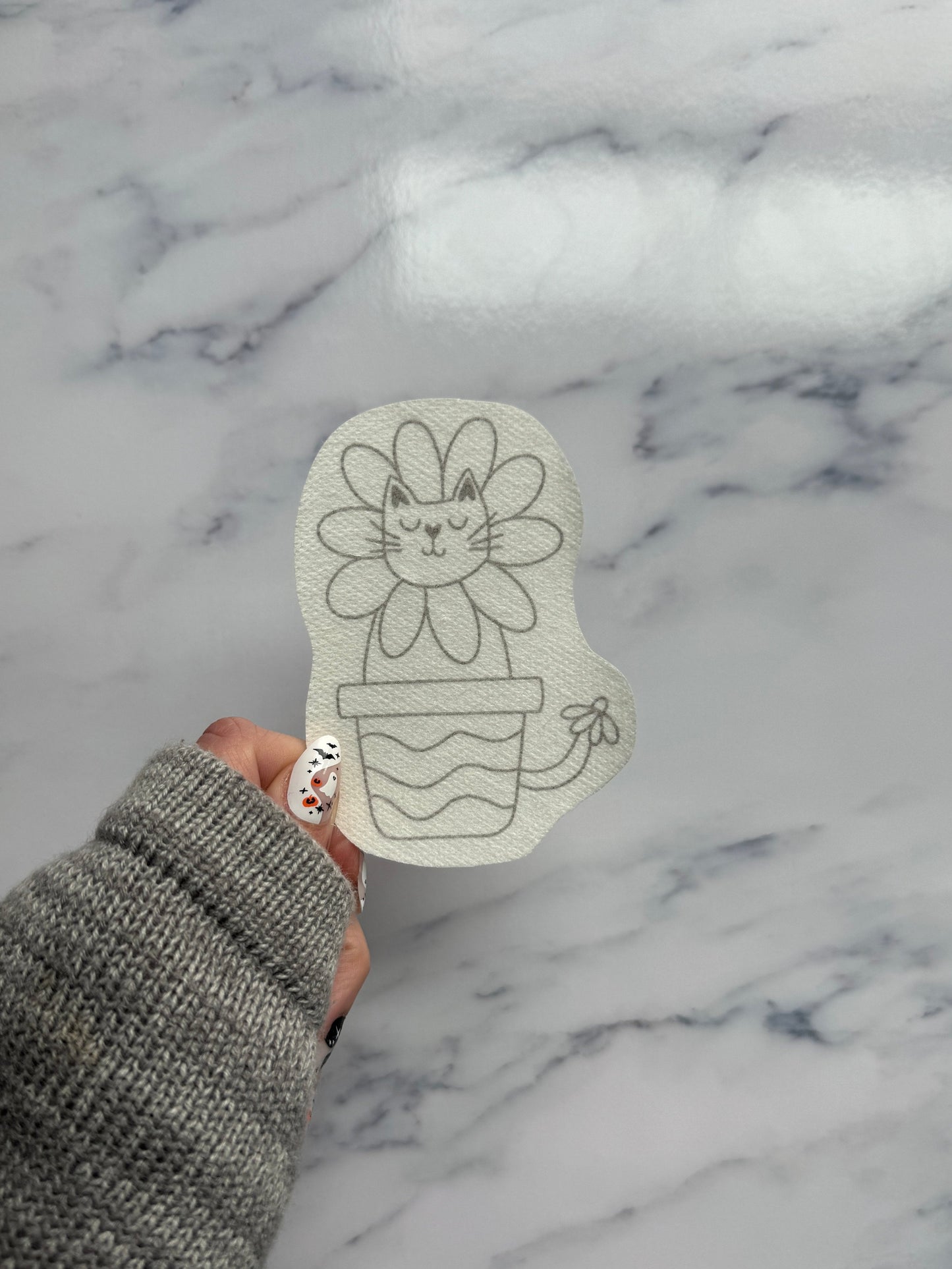 Flower Kitty DIY Sticker (M)