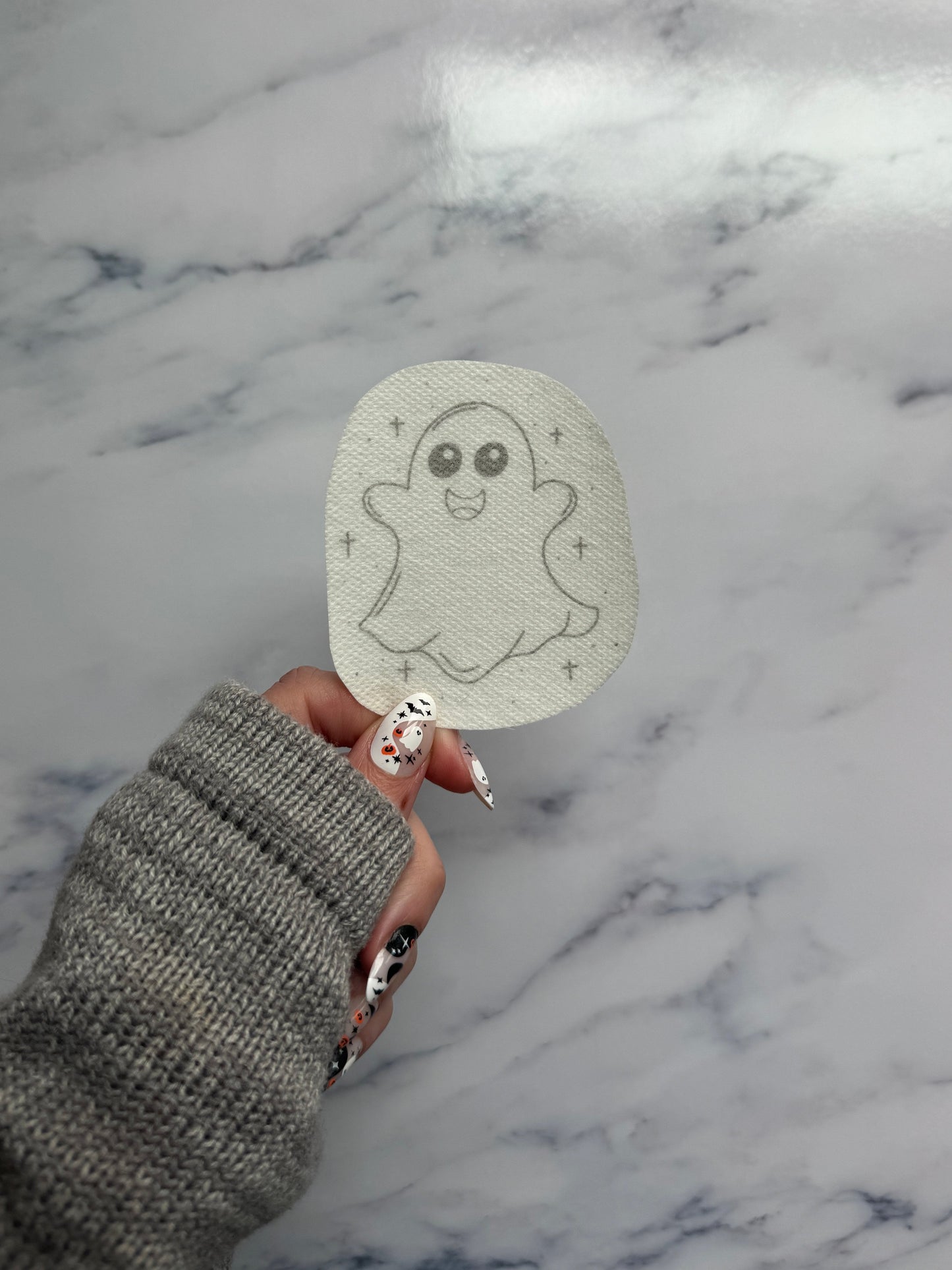 Cheerful Ghost DIY Sticker (M)