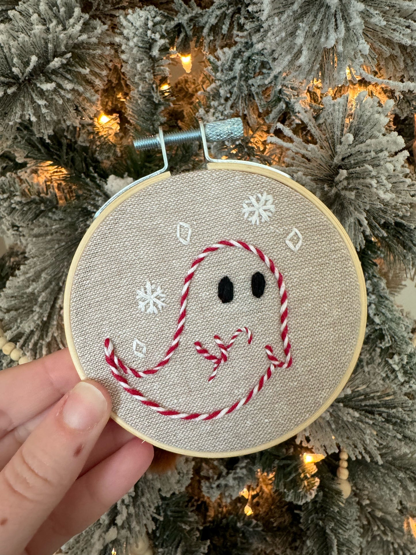 Candy Cane Ghost DIY Sticker (M)