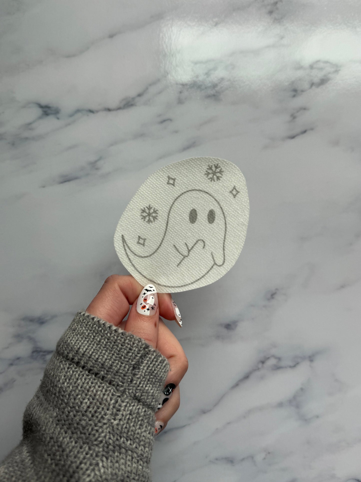 Candy Cane Ghost DIY Sticker (M)