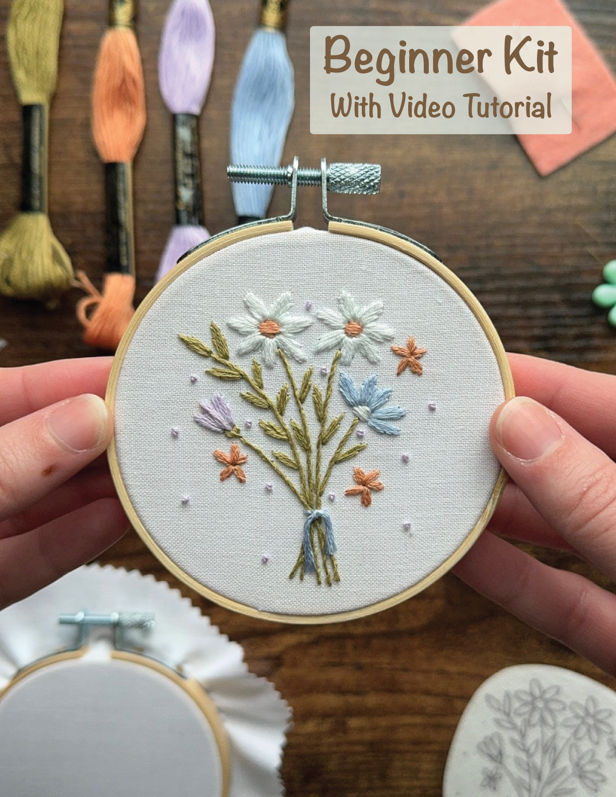 Whimsical Wildflowers Beginner Embroidery Kit