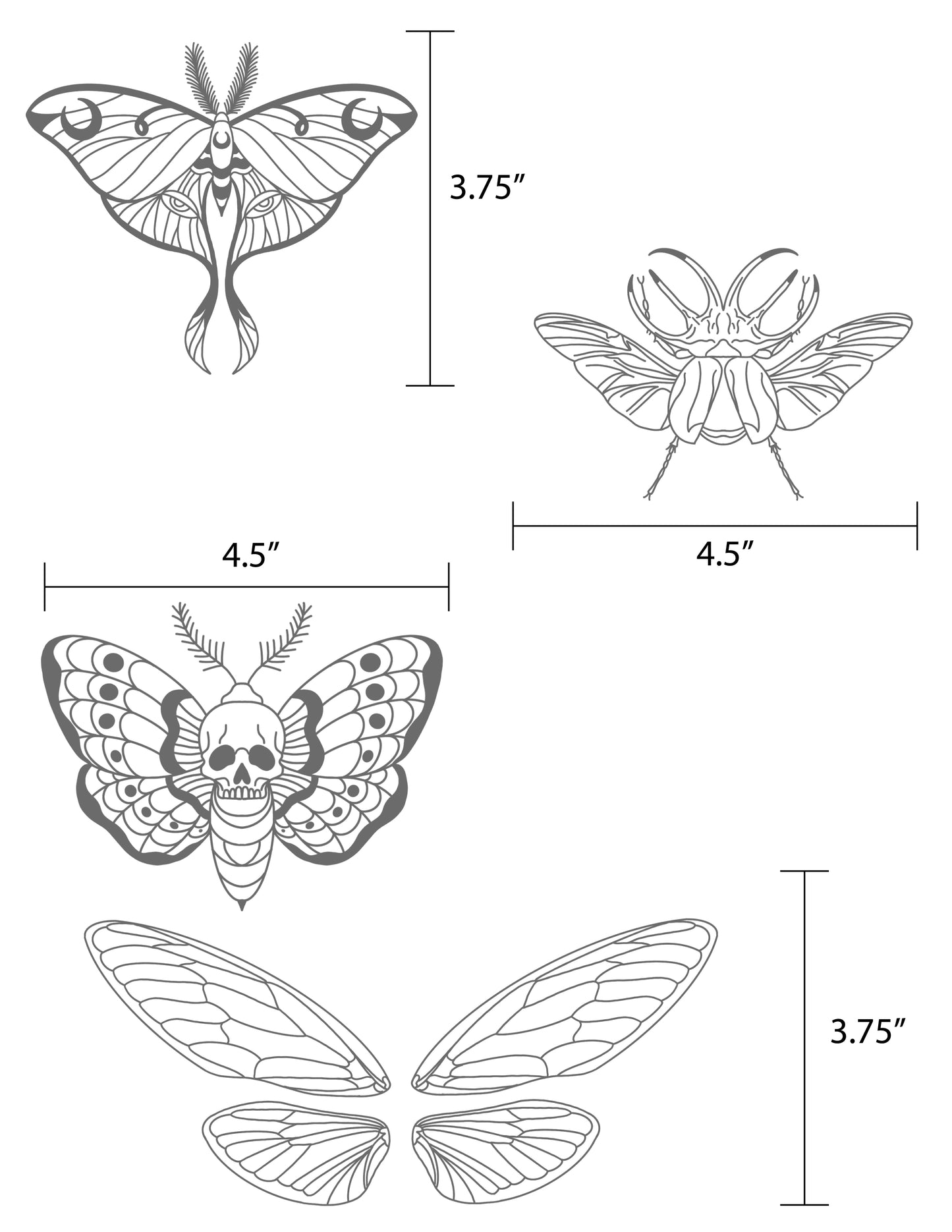 Creepy Crawlies Stick & Stitch Embroidery Stabilizer - 5 Pack