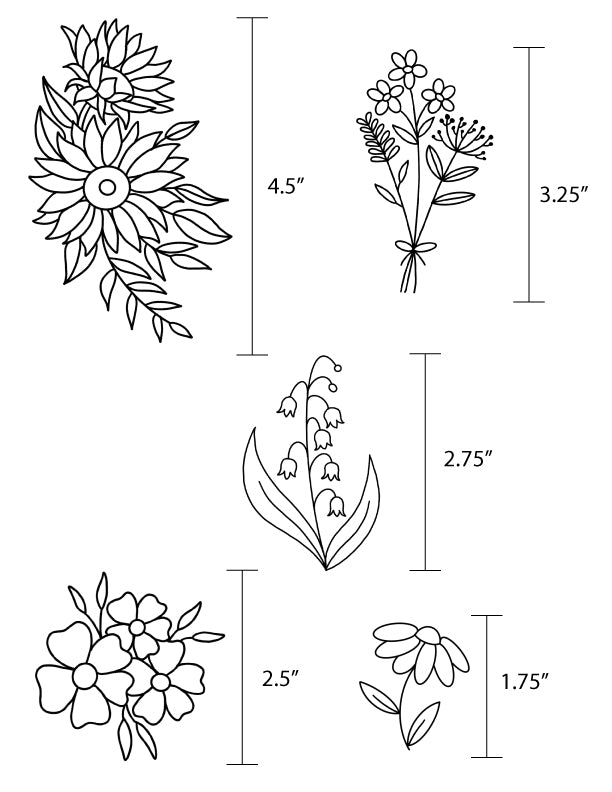 Wildflower Whispers Stick & Stitch Embroidery Stabilizer - 5 Pack