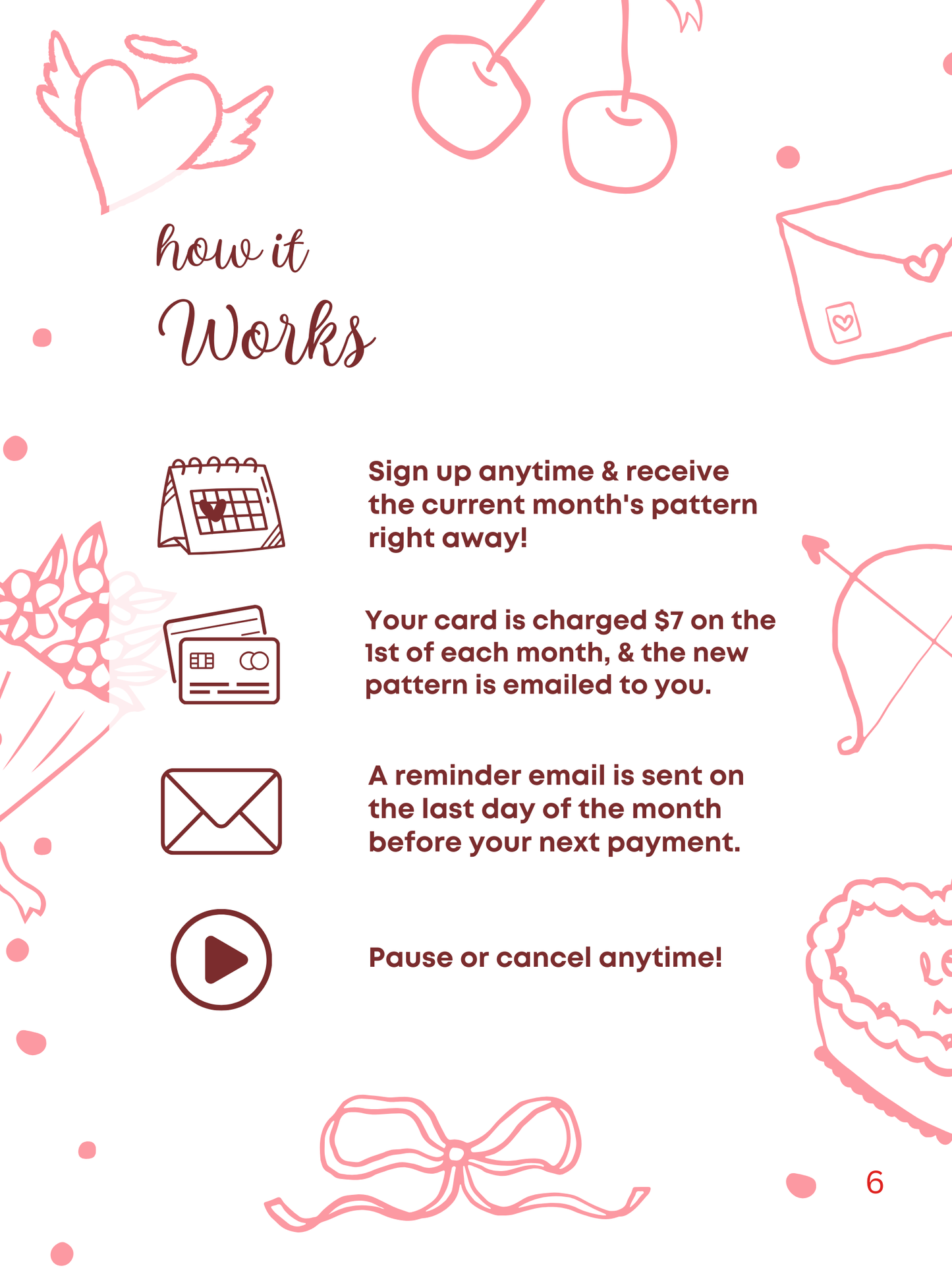 Monthly Digital Pattern Subscription - February