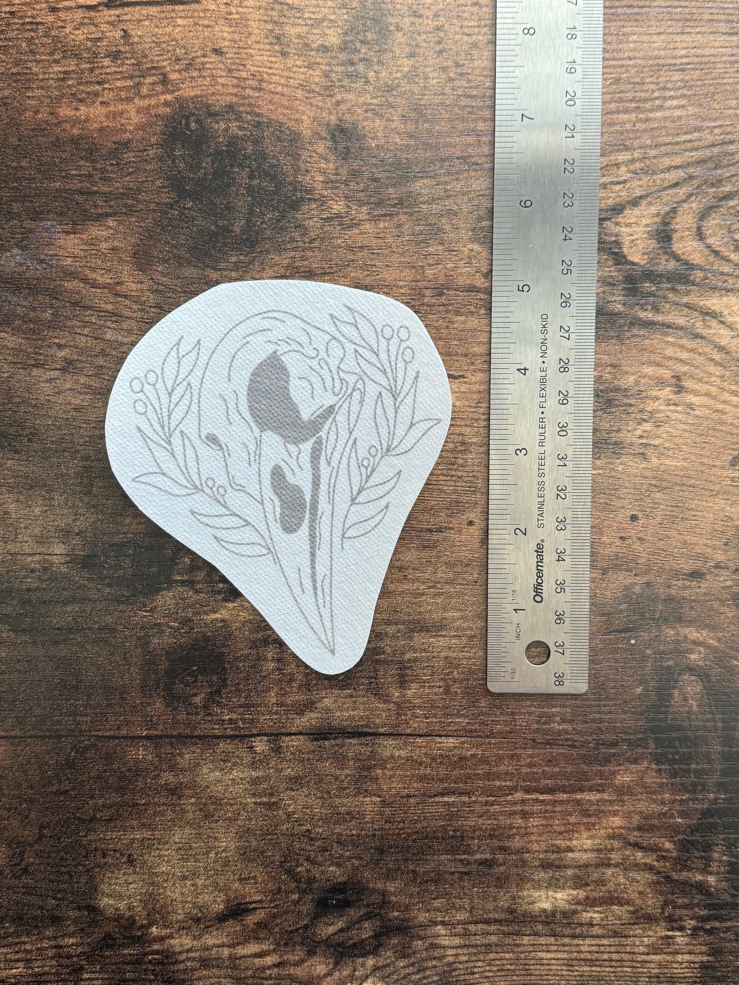 Crow in Bloom - Right DIY Sticker (XL)