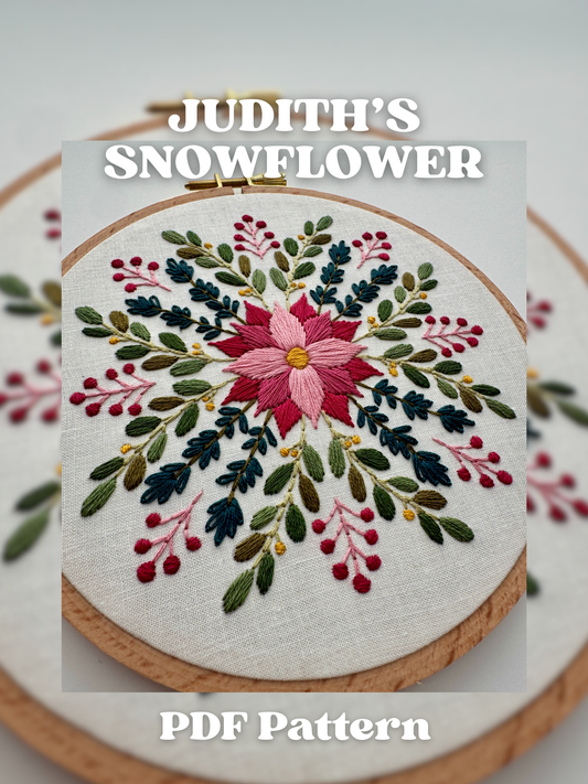 Judith's Snowflower - PDF Beginner Friendly Digital Pattern